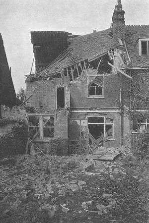 Ruined Houses In Beech House Road Croydon After The Zeppelin Air Raid 13th October 1915