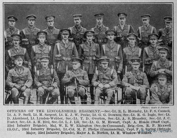 Lincolnshire Regiment Officers The War Illustrated Vol 9