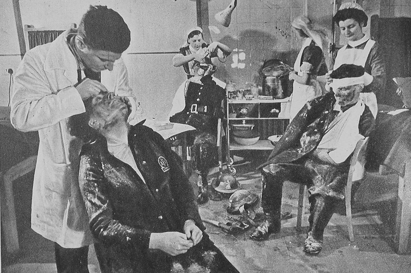 Casualties Of The Blitz Attending Westminster Hospital