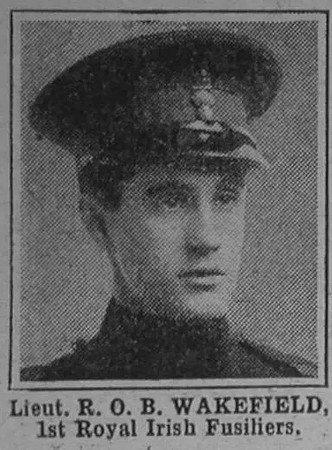 Wakefield R O B Lt 1st R Irish Fusiliers The War Illustrated 19th Jun 1915
