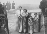 Bridesmaids At A 1950s Wedding