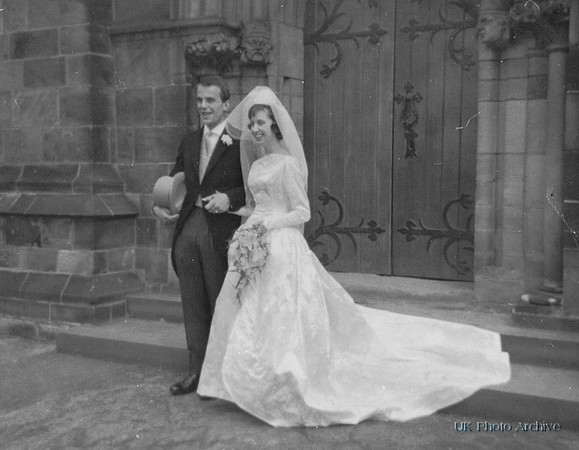 A 1950s Bride And Groom