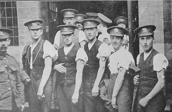Hereford Regiment Soldiers After Being Inoculated Against Typhoid
