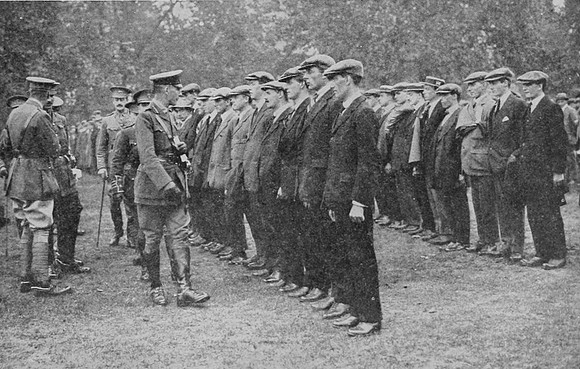 The Empire Battalion Of The Royal Fusiliers Being Inspected In Green Park By Major General C L Woollcombe
