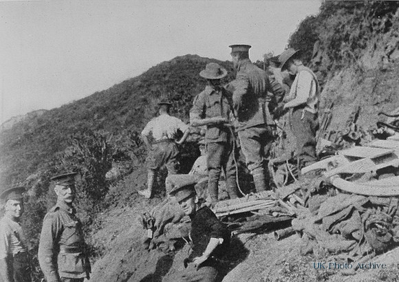 Australian Troops Carrying Supplies Up The Hillside After Landing At Gaba Tepe