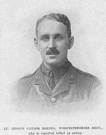 Gaylor-Barnes G Lt Worcestershire Regiment Illustrated Sporting and Dramatic News Saturday 26 August 1916