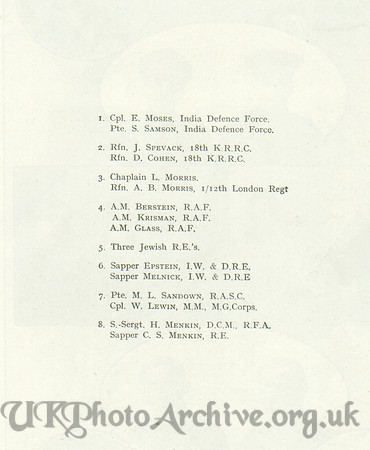 British Jewry Book Of Honour Page 53 Names