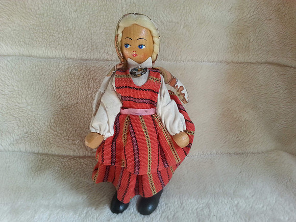 Polish Wooden Doll 1960s