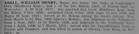Abell W H Major 4th Middlesex Regiment Obit