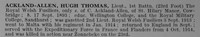 Ackland-Allen H T Lt 1st Royal Welsh Fusiliers Obit