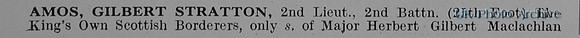 Amos G S 2nd Lt 2nd Kings Own Scottish Borderers Obit Part 1