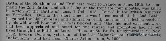Armstrong C A Lt Col 2nd Northumberland Fusiliers Obit Part 2