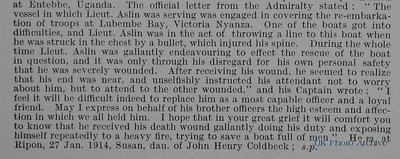 Aslin R Lt Royal Naval Reserve Obit Part 2