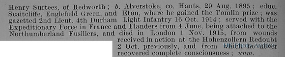 Bacon D F C 2nd Lt 2nd Northumberland Fusiliers Obit Part 2