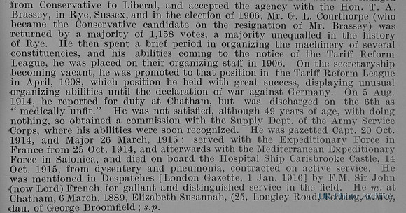 Bagley T W A Major Army Service Corps Obit Part 3