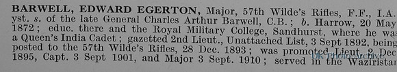 Barwell E G Major Indian Army Obit Part 1