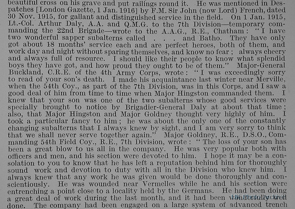 Batho J Lt Royal Engineers Obit Part 2