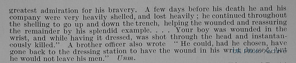 Bell R de H M Captain 10th Kings Royal Rifle Corps Obit Part 2
