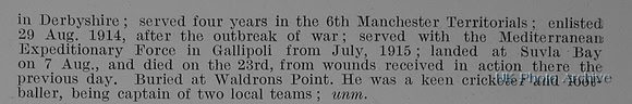 Birtwistle G W Cpl 10496 10th Hampshire Regiment Obit Part 2