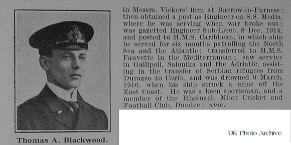 Blackwood T A Eng Sub Lt Royal Naval Reserve Obit Part 2