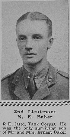 Baker N E 2nd Lt RE attd Tank Corps The Sphere 20th Sep 1917