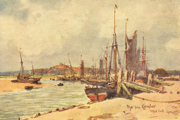 A View Of Rye From Camber 1908