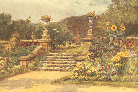 Garden Of The Moated House Groombridge 1904