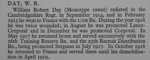 Day W R Sergt 1st Cambridgeshire Regiment War Record Of Cambridge University Press 1914-1919