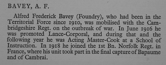 Bavey A F Pte 24894 1st Norfolk Regiment War Record Of Cambridge University Press