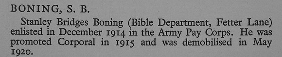 Boning S B Cpl Army Pay Corps War Record Of Cambridge University Press