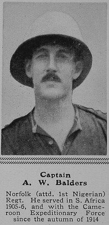 Balders A W Captain Norfolk Regt The Sphere 1st Apr 1916