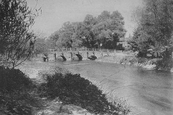 The River Wey At Tilford Bridge Surrey
