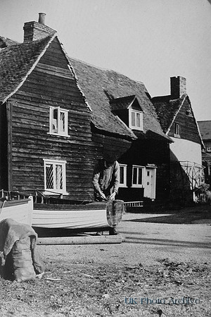 Smugglers Cottages At West Mersea Essex 1940s