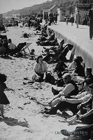 The Sea Wall At Clacton 1940s