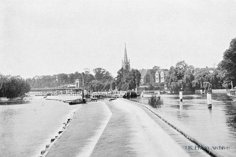 The Bridge And Weir Great Marlow 1890s
