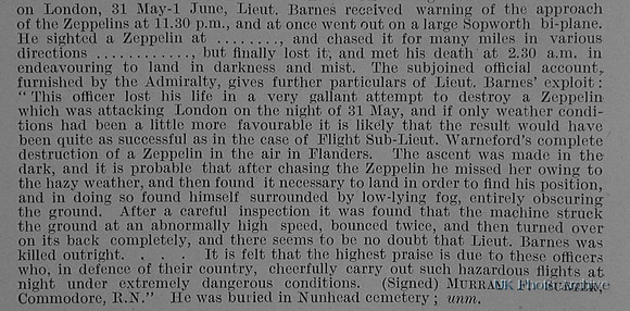 Barnes D M Flt Lt Royal Naval Air Service Obit Part 2