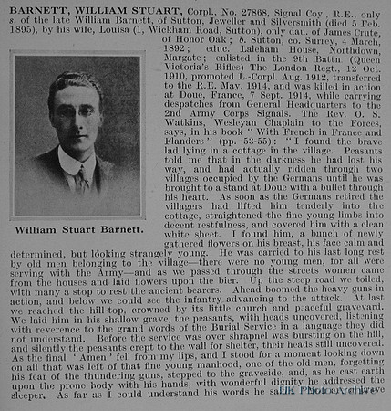 Barnett W S Cpl Obit Part 1 Royal Engineers Obit Part 1