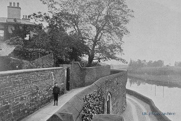City Walls And River Chester c.1900