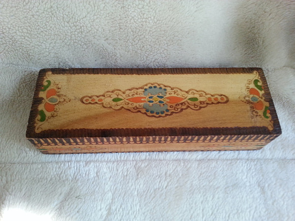 1960s Wooden Pencil Case