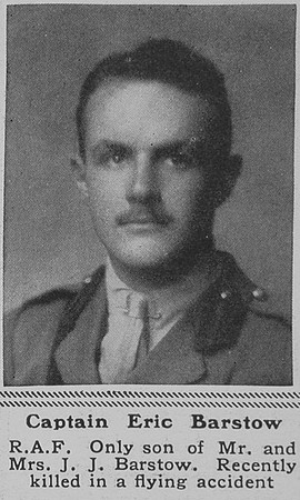 Barstow E Captain Royal Flying Corps The Sphere 22nd Feb 1919