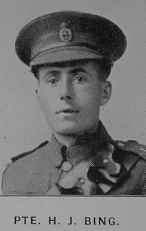 Bing H J Pte G-13814 East Kent Regiment