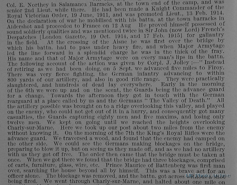 UK Photo And Social History Archive: B &emdash; Battenberg M V_D Prince 1st Kings Royal Rifle Corps Obit Part 2