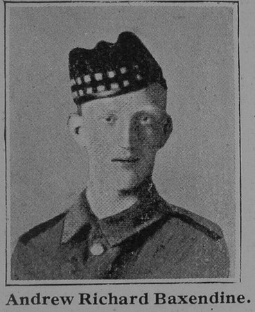 Baxendine A R Machine Gnr 1st Seaforth Highlanders