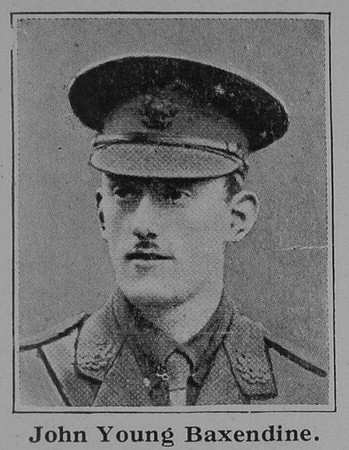 Baxendine J Y 2nd Lt 1st Border Regiment