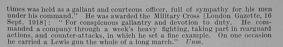 Bayly L M Captain MC 1st Royal Irish Rifles Obit Part 2