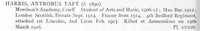 Harris A T 2nd Lt 4th Bedfordshire Regiment Att 1st Lincolnshire Regiment Obit