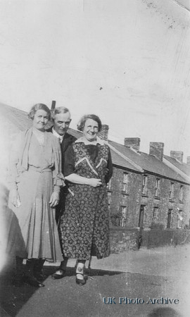 Outside Houses In  Newport 1940s