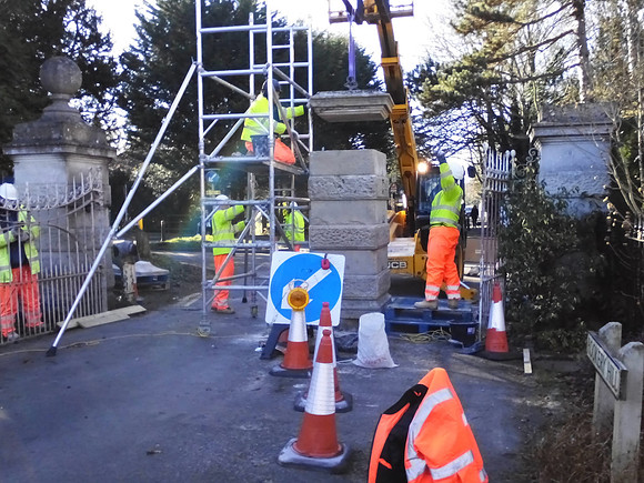 Repairing The Park Gates Ashtead Feb 2016