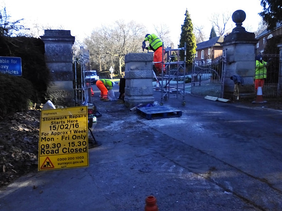 Repairing The Park Gates Ashtead Feb 2016