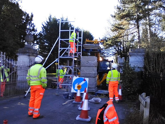 Repairing The Park Gates Ashtead Feb 2016